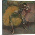 thumbnail image 1 of ARTCANVAS Two Dancers Yellow and Pink 1898 Canvas Art Print by Edgar Degas - Size: 26" x 26" (1.50" Deep), 1 of 9