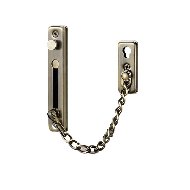 Security Door Sliding Chain Lock 304 Stainless Steel Security Anti-Theft Door Chain Latch Buckle ,Easy to Use