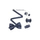 thumbnail image 3 of CORBATA DE LAZO PREATADA INSPIRE CHIC PARA HOMBRES CON PUNTOS DE POLKA, CORBATAS DE BODA, AZUL MARINO Y BLANCO, TALLA ÚNICA, 3 of 5
