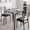 Grey, variant on Dining Table for 2, Small Kitchen Dining Room Table and Upholstered Chairs Set of 2,Square Dinner Table Set for 2,3Pcs Modern Dinette Ideal for Dining Living Room Office Apartment Small Space