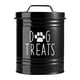 thumbnail image 1 of Contenedor hermético para golosinas de perro, hecho de metal, para perros, galletas, ahorra espacio, Negro, 1 of 9