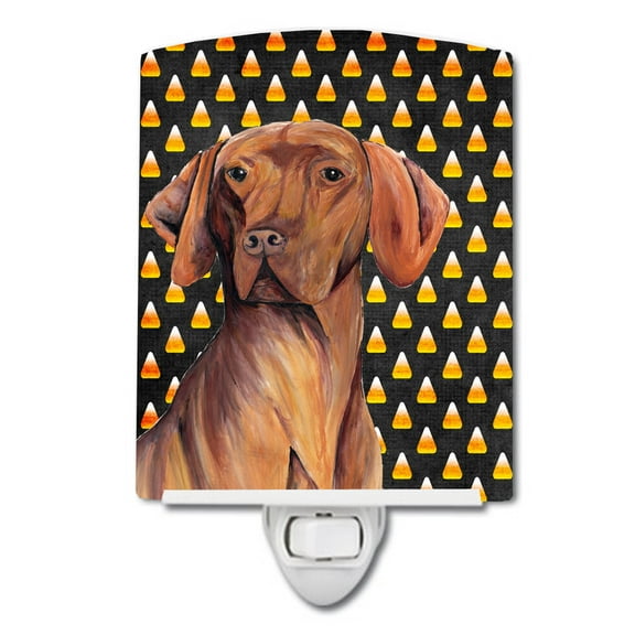 Vizsla Candy Corn Halloween Portrait Ceramic Night Light