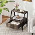 thumbnail image 2 of Costway 1 PCS Nightstand with Drawer Farmhouse 3-Tier Bedside Table with Open Shelf End Table, 2 of 10