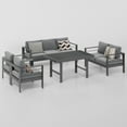 thumbnail image 4 of Superjoe 51" Aluminum Durable Outdoor Dining Table, Gray, 4 of 7