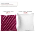 thumbnail image 3 of Nestl Velvet Throw Pillow Covers Solid Square Soft Decorative Pillow Cover for Sofa, 22" x 22", Magenta, Pack of 4, 3 of 8