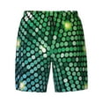 thumbnail image 4 of Lsque Mens Swim Trunks Green Disco Lights Pattern - Bathing Suit Compression Liner - Beach Swim Shorts Swimwear - (S-3XL) - Stretch Quick Dry -3X-Large, 4 of 9