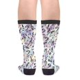 thumbnail image 2 of Chaussettes Folles en Coton pour Femmes - Motif Notes de Musique Classiques Chaussettes Noir et Blanc, 2 of 5
