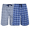 Blue/ Grey, variant on Big & Tall Men's 2-Pack Woven Stretch Sleep Jam Short