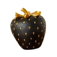 thumbnail image 5 of deevoka Strawberry Fruit Figurine Decor Gift Sculpture for Office Kitchen Photo Prop Black Gold, 5 of 9