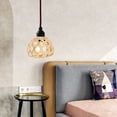 thumbnail image 5 of CRAFTHROU 4Pcs Woven Pendant Lamp Shade Light Brown Dust Protection Hotel Decoration, 5 of 5