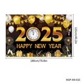 thumbnail image 2 of Fondos de feliz año nuevo 2025 en negro y dorado para fotografía, fondo de cuenta regresiva Banner de fiesta de año nuevo Accesorio de fotografía familiar para niños, 2 of 5