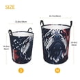 thumbnail image 3 of Lsque Bulldog with Forest Flag Pattern Laundry Hamper Basket, Tall Woven Rope Hamper Basket for Clothes, Lightweight Storage Basket, Collapsible Waterproof-Small, 3 of 6