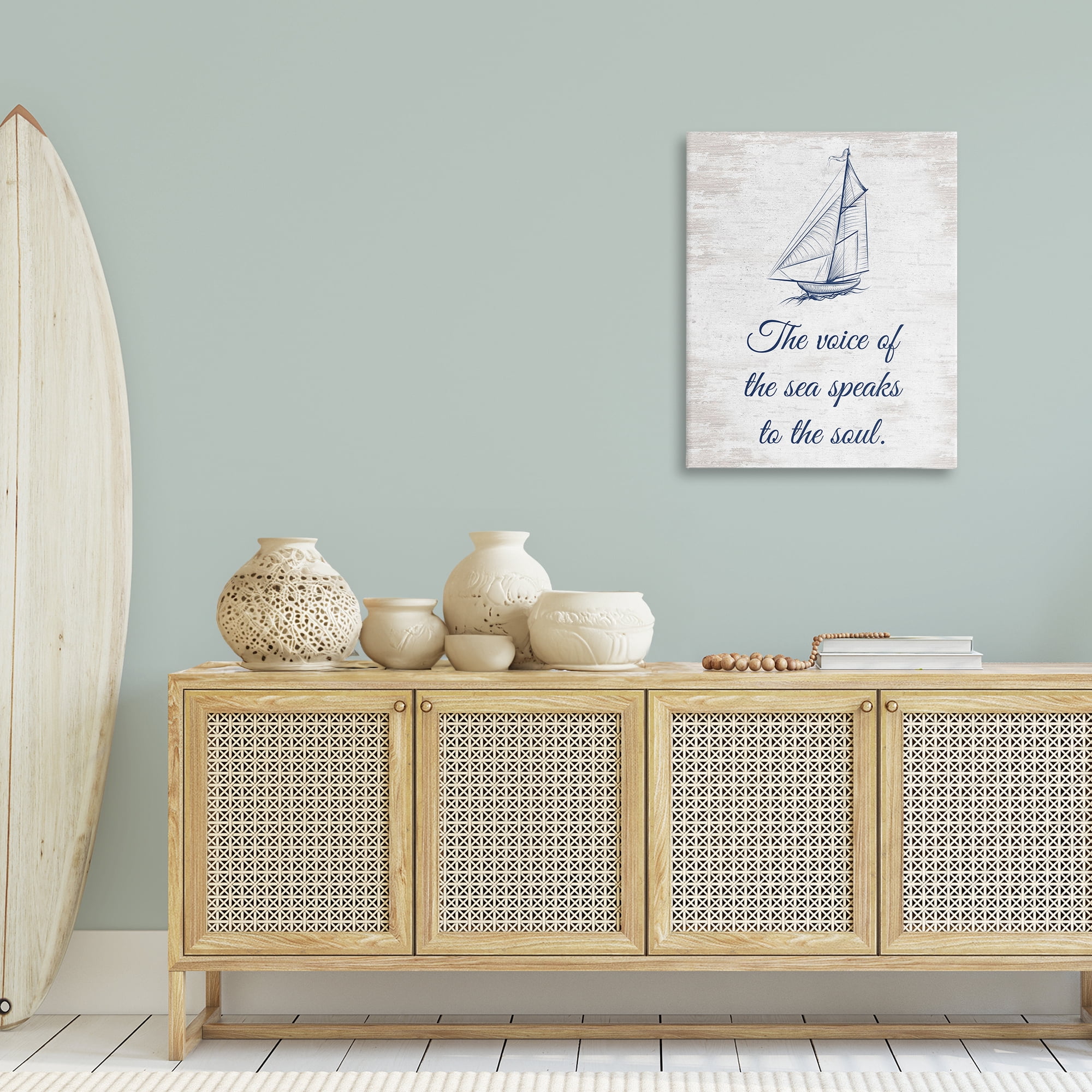 Stupell Industries Voice Of The Sea Transportation Painting Gallery Wrapped Canvas Art Print Wall Art, 24 x 30