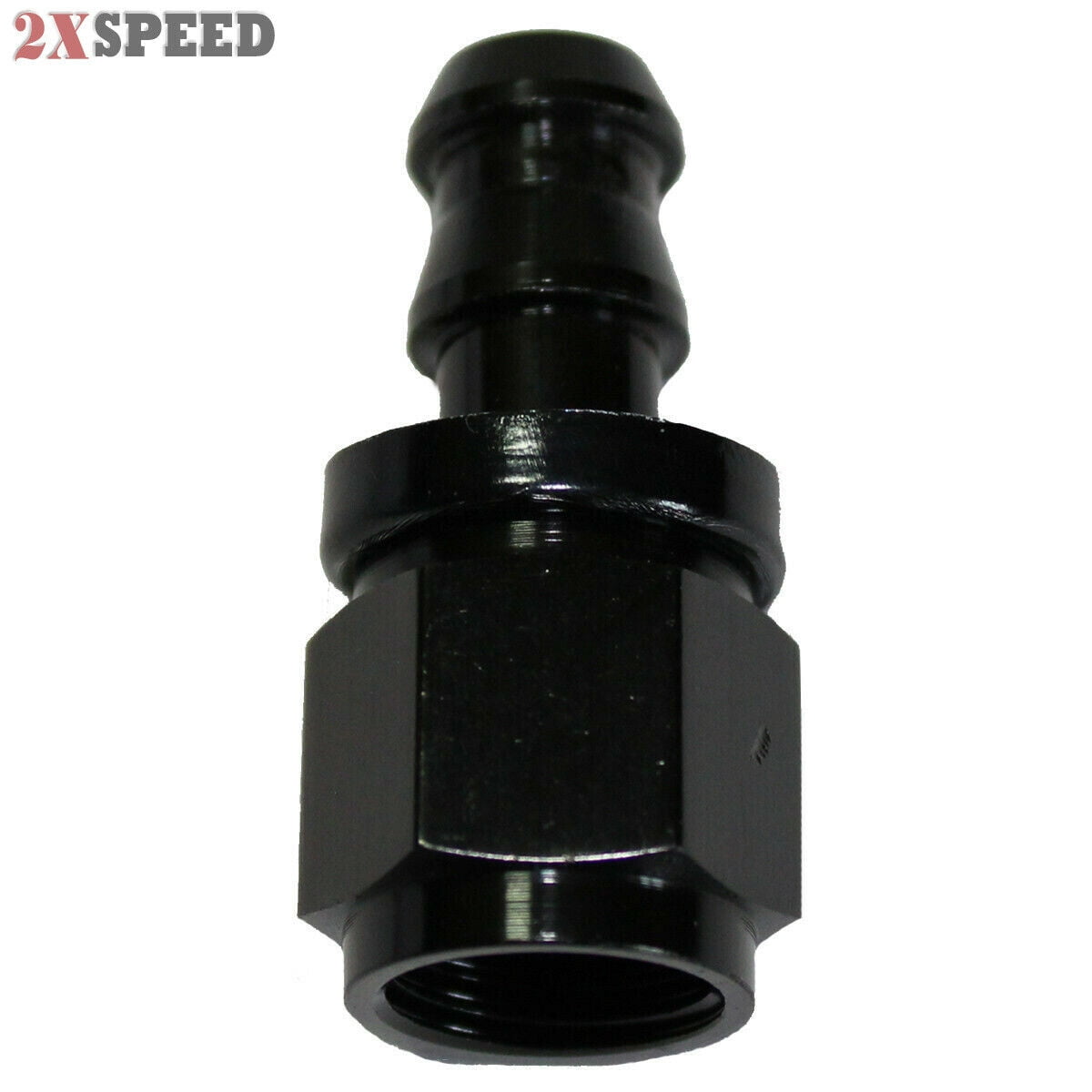 6 AN Black Straight PushOn Hose End Barb Fitting Fuel Line Oil 6AN