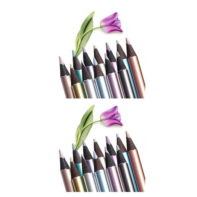 Transemion 12x Easy To Clean Colored Pencils Set For Creative Drawing Smooth Strokes 2Set