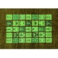 thumbnail image 1 of Ahgly Company Indoor Rectangle Abstract Green Modern Area Rugs, 2' x 5', 1 of 4