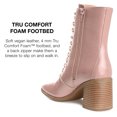 thumbnail image 2 of Journee Womens Covva Inside Zip Stacked Heel Booties, Widths Available, 2 of 6