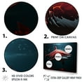 thumbnail image 3 of Designart "Red Spectre Of The Depths" Shark Wall Art Living Room, 3 of 7