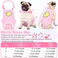 thumbnail image 1 of 3 pañales sanitarios para perros a rayas con correas ajustables, lavables y reutilizables, para perros cachorros, ropa interior linda para cachorros, monos para perros (patrón lindo, talla M), 1 of 2