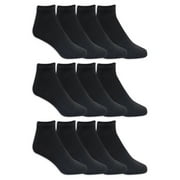 Athletic Works Men's Lightweight Low Cut Socks, 12-Pack, Moisture-Wicking, Lightweight Fabric, Fits Shoe Sizes 6-12
