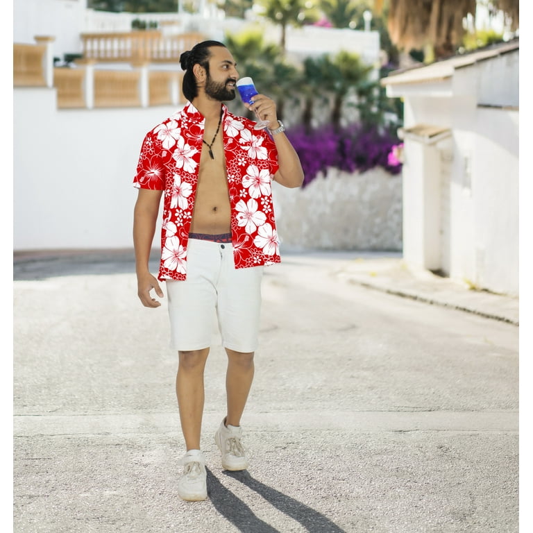 Mens tropical dress shirts top