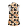 thumbnail image 6 of Yuyamidu Black Cat Sleeveless Golf Shirts for Women Quarter Zip Collar Halloween Tennis Shirts Breathable Quick-dry Fabric, Slim Fitted Cut, Suitable for Golf Training, Tennis, Casual Daily Wear, 6 of 8