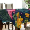 thumbnail image 5 of Yayeee Tablecloths 54" x 54" Rectangle Wrinkle Resistant Party Table Cover, Yellow Floral Flamingo, 5 of 8