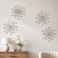 thumbnail image 6 of 4 Pcs Wall Decor Hanging 3d Wall Art, Bling Crystal Cast Star Sun Rhinestone Decor, Silver Stainless Steel Wall Decor Living Room for Bedroom Office, Kitchen, 6 of 7