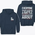 thumbnail image 3 of Be Kind Hoodie – Double-Sided Mental Health Awareness Pullover, Motivational Quote, Uplifting Unisex Casual Top, Positive Apparel Gift, 3 of 7