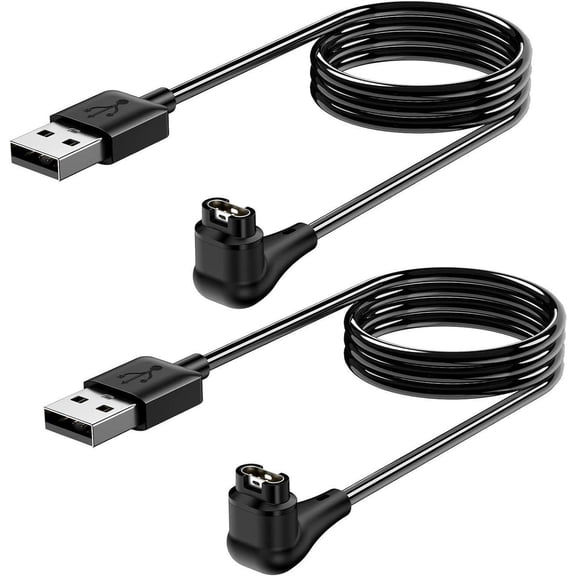 2 Pack Charging Cable Charger for Garmin Watch Fenix 7 7S 7X 6 6S 6X 5 5S, Forerunner 245 945, Instinct 2 2S, Vivoactive 4 4S 3, Vivosmart 5, 3.3FT Upgraded Lay-flat Charging Cord for Garmin