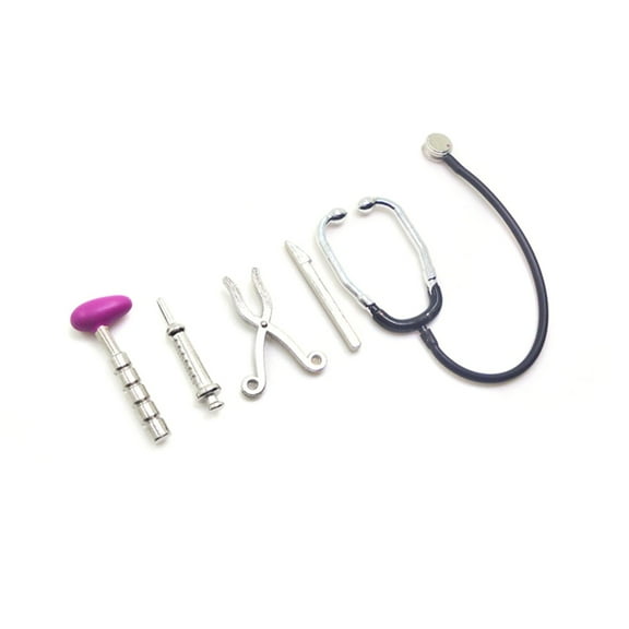 5Pcs Mini Stethoscope Decors Set for Dollhouses Hospital Environment Display