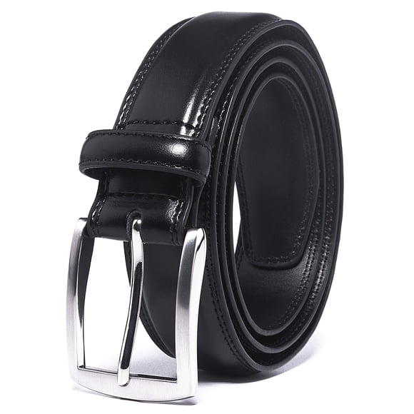 Ceinture pour Hommes, Designs Classiques et à la Mode pour le Travail, Affaires et Décontracté, Tailles Régulières Grandes et Hautes, Cuir Véritable Fait Main (50, Noir)