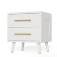 thumbnail image 2 of Asofer 2-drawer White Nightstand Set, 20"H Bedside Table Set with 2 Metal Handle, for Bedroom and Living Room, 2 of 9