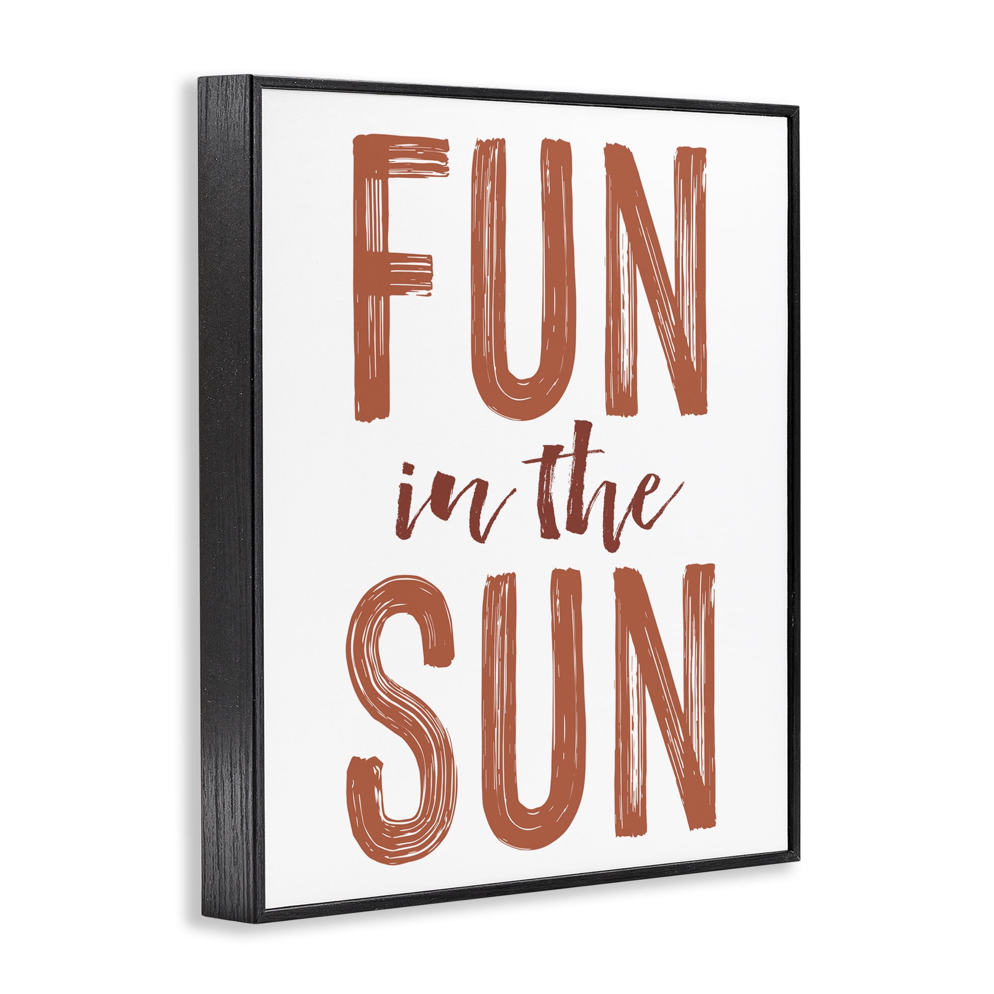 Summer Sentiment Fun In Sun Black Framed Giclee Art, design by Lettered and Lined