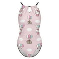 thumbnail image 4 of Hello Kitty Women's One Piece Swimsuit High Neck Tummy Control Swimwear Bathing Suit, 4 of 7