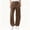 Coffee, variant on Women Barrel Travel Pants Elastic Waistband Tapered Leg Baggy Mid Rise Work Trousers Lounge Pant with Pockets