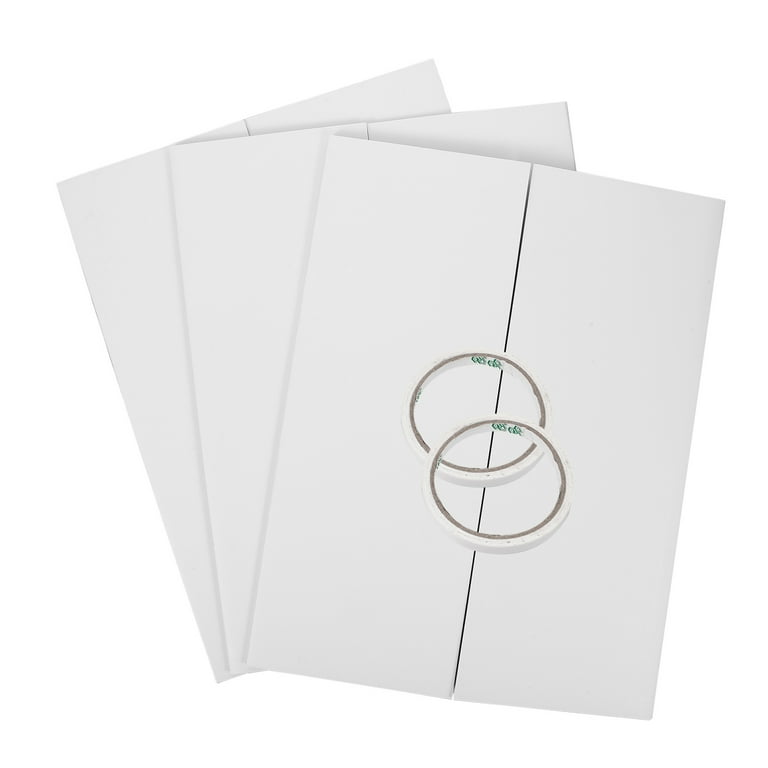 LABSERRON 1Set White Paperboard Trifold Poster Board for