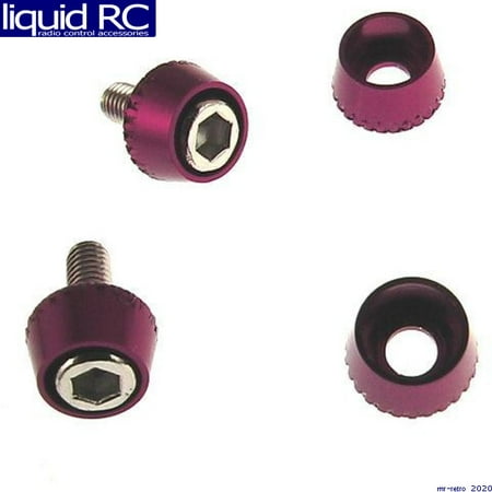 

Hot Racing CW38407 Purple Aluminum 3mm Conical Washers (4)