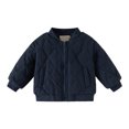 thumbnail image 2 of Toddler Baby Boys Quilted Bomber Jacket Long Sleeve Zip Up Warm Cozy Windproof Lightweight Outerwear Fall Clothes 12-18M, 2 of 4
