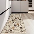 thumbnail image 4 of Beige Halloween Skull Pumpkin Cat Pattern Kitchen Rug Mat,Kitchen Runner Rugs Non Skid Washable,Decorative Kitchen Floor Mats for Kitchen,Sink,Laundry,17"X47", 4 of 5