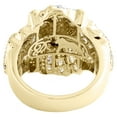 thumbnail image 4 of 10K Yellow Gold Round & Baguette Diamond Lion Head Pinky Ring 24mm Band 1.60 CT., 4 of 5