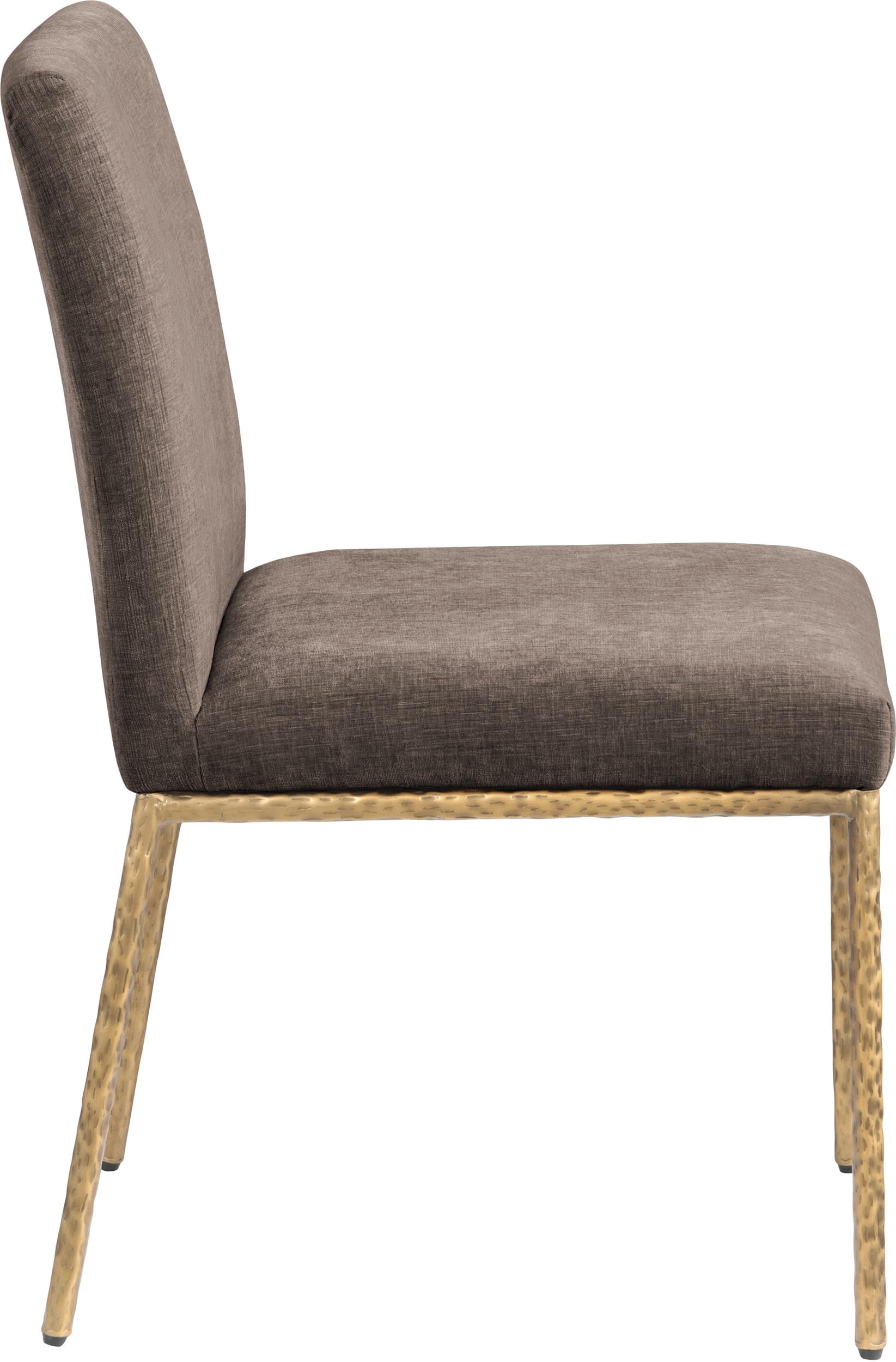 Meridian Furniture Reeves Brown Chenille Fabric Dining Side Chair (Set of 2)