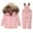 Pink, variant on Otqutp Boys Girls Thickened Warm 1-6 Years Old Solid Color Down Jacket Suit Baby Winter Snowsuit Coat Kids Snow Pants Jacket Suit Clothes(Pink,4-6 Years)