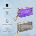 thumbnail image 4 of Hukapapa Neceser transparente de 2 piezas, neceser portátil, bolsa de almacenamiento de viaje, 4 of 5