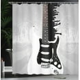 thumbnail image 4 of Ambesonne Guitar Shower Curtain, Contemporary People Partying, 69"Wx70"L, Charcoal Grey Pale Taupe, 4 of 5