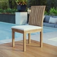 thumbnail image 2 of Modway Marina Outdoor Patio Teak Dining Side Chair in Natural White, 2 of 5