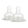 Dr. Browns 2 Pack Natural Flow Wide Neck Nipple - Level 2 - Clear 372-P3