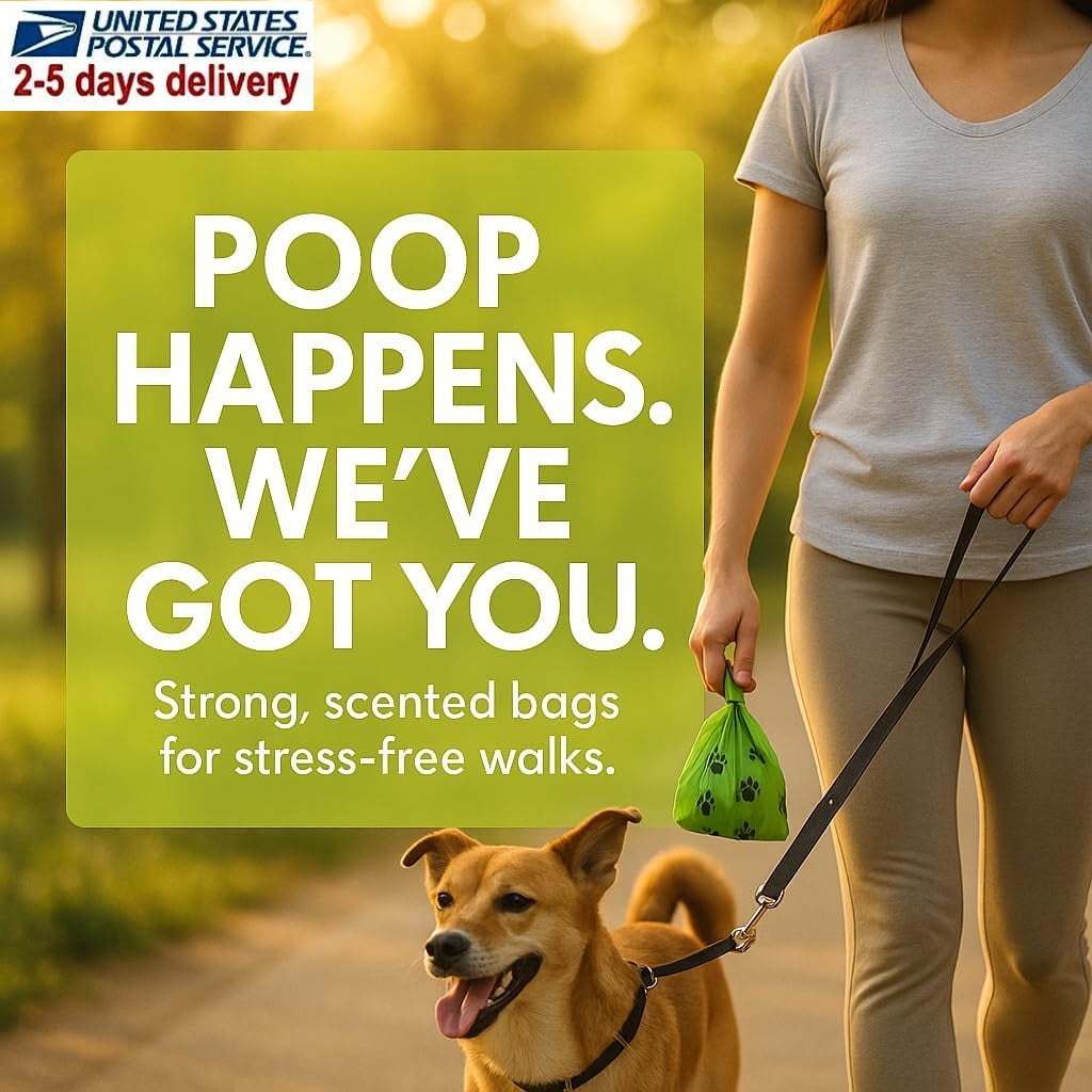 20 Rolls 300pcs Upgraded Pet Poop Bags, Thickened Tear-Proof Leak-Proof Odor-Resistant Waste Bags, Paw Print Creative Design, Universal for Dogs and Cats