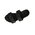 thumbnail image 1 of Beach Flat Sandals for Women, Solid Color Slip-On Style with Sequined Rhinestone Strap, Soft Footbed, Open-Toe Design, Lightweight Sole, Breathable Summer Footwear, 1 of 9