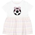 thumbnail image 3 of Inktastic Girls Soccer Ball Coquette Bow Girls Baby Dress, 3 of 5